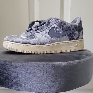 Nike Air Force 1 Dark Sky Blue Sneaker with Velvet and Cream Sole Sz 5.5